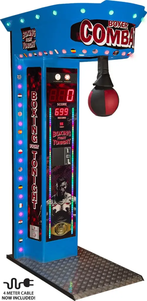 Boxer Combat blue cabinet – rugged boxing arcade machine
