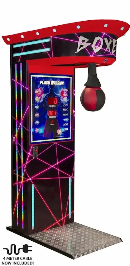 Boxer Flash red cabinet – coin-operated punching machine arcade game