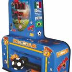 Kicker Machine blue cabinet – kicking strength arcade game
