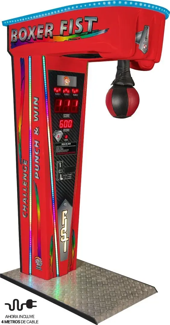 Máquina de boxeo arcade con funcionamiento a monedas