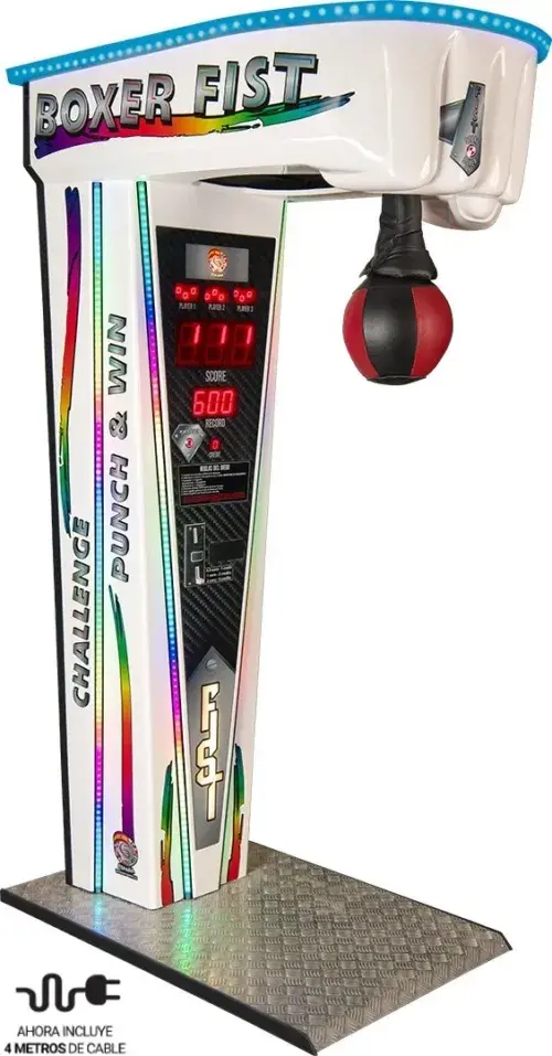 Juego arcade de boxeo con sistema de medición de puñetazo