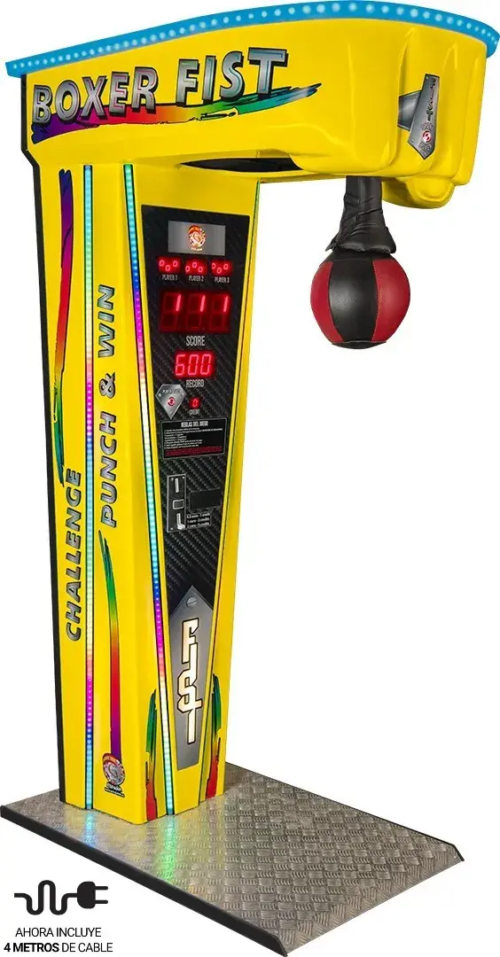 Juego arcade de boxeo con sistema de medición de puñetazo