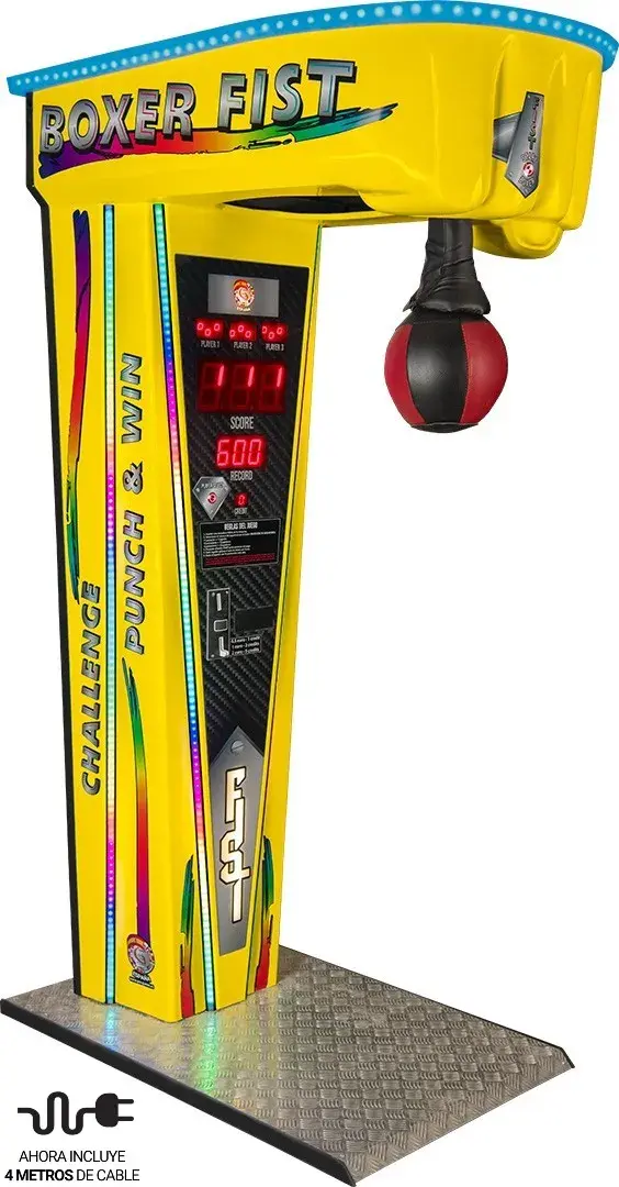 Juego arcade de boxeo con sistema de medición de puñetazo