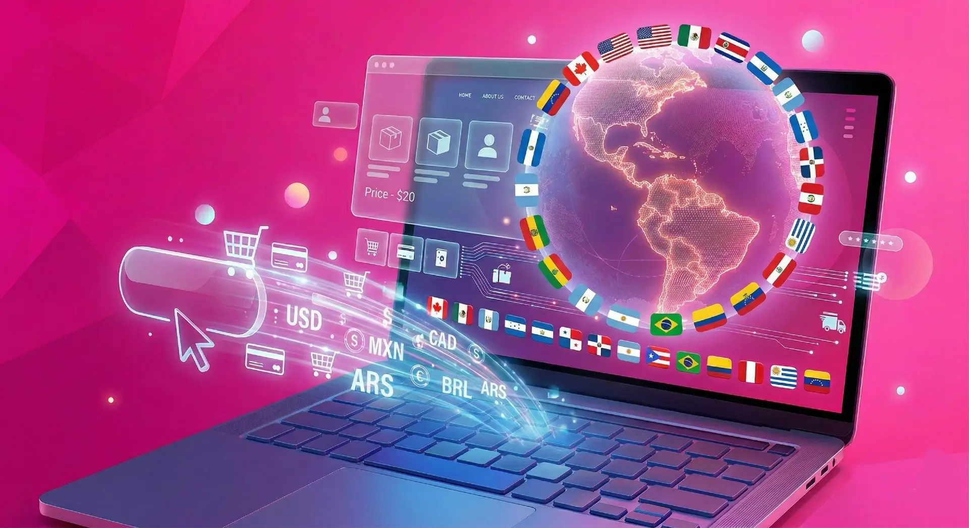 Shipping crates and boxer machines ready for distribution from Florida warehouse to Latin America and Canada